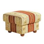 Hocker Göteborg Webstoff Orange/Beige gestreift