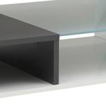 Table basse Sundsvall Verre dépoli - Anthracite / Blanc brillant