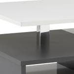 Salontafel Sundsvall melkglas - antracietkleurig - hoogglans wit