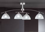 Plafondlamp Prestige 4 lichtbronnen - mat nikkel - chroom