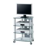 Tv-rek CU-SR 640 aluminium/helder glas - 4 platen