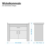 Wickelkommode Janne Weiß/Pinie Rustica Dekor