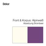 Jeugdkamerset Flow (3-delig) kledingkast, bed en wandkast - alpinewit/braamkleurig