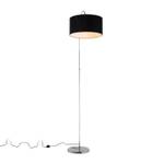 Lampadaire Gooseneck En noir, chromé