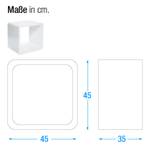 Cube pour ambiance lounge 45 x 45 x 35 cm - Blanc