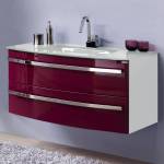 Ensemble de salle de bain Kingston Blanc / Mûre brillant - Lot de 3