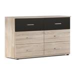 Schubkastenkommode Lacovia Beige - Schwarz - Holzart/Dekor - 130 x 82 x 42 cm