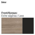 Schubkastenkommode Lacovia Beige - Schwarz - Holzart/Dekor - 130 x 82 x 42 cm