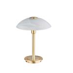 Lampada da tavolo Enova Con regolatore d'intensità Metallo/Vetro Ottone opaco/bianco