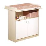 Witte/esdoornen staande kast Babybed, commode en kledingkast - Esdoorn/Wit