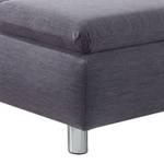 Ecksofa Nantes IV Strukturstoff Grau Longchair davorstehend links