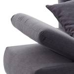 Ecksofa Nantes IV Strukturstoff Grau Longchair davorstehend links