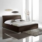 Cadre de lit matelassé Alto Confort Revêtement en cuir synthétique - Marron 160 x 200 cm
