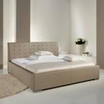 Gestoffeerd bed Isa Comfort kunstleer - Modder - 200 x 200cm