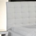 Lit capitonné Isa Comfort Cuir synthétique - Blanc - 180 x 200cm