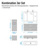 Badezimmerset Montreal Hochglanz Anthrazit - 4er Set