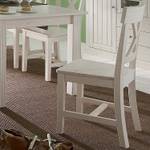 Eetkamerstoelen Lyngby (2-delige set) massief grenenhout - wit