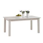 Set sala da pranzo Lyngby Legno massello di pino bianco egno Bianco Tavolo con 2 prolunghe e 4 sedie