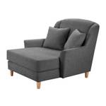 Love Seat Neapels XXL Strukturstoff Grau