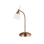 Lampada da tavolo Pino A 1 luce Con regolatore di luminosità Girevole e orientabile Ottone antico opaco/Bianco