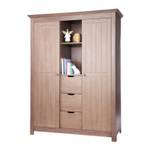 Armoire à vêtements Jelka Marron - Bois massif - 142 x 189 x 59 cm