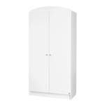 Armoire Jil Blanc - En partie en bois massif - 90 x 190 x 53 cm