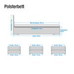 Polsterbett Anello Kunstleder Kunstleder - Weiß - 160 x 200cm