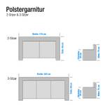 Polstergarnitur (3-2-1) Medford Echtleder Beige