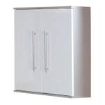 Armoire Ponza 2 portes - Blanc / Gris