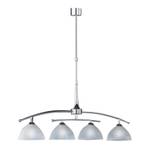 Lampada a sospensione Prestige 4 luci Nichel opaco/Cromo