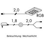 LED-verlichting Puna (1-delige set) inclusief transformator en snoer - wissellicht verlichting - Meerkleurig