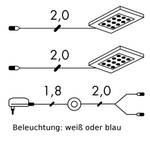 Illuminazione LED Puna (set da 2) Trasformatore e cavo di alimentazione incluso - Illuminazione - Blu