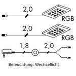 LED-Beleuchtung Puna (2er-Set) inklusive Trafo und Zuleitung - Beleuchtung, Wechsellicht