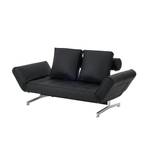 Schlafsofa Ghia Kunstleder, Schwarz/Schlaffunktion