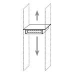 Ripiano con inserto in vetro da 90 cm Per armadi profondità 60/69cm