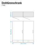 Drehtürenschrank Roland Kiefer massiv - Weiß - 255 x 217 x 62 (4-trg.)