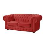 Sofa Brighton (2-Sitzer) I Echtleder Rot