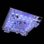 LED-Deckenleuchte Roxane Metall/Glas - Chrom - 45x66 cm