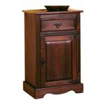 Commode Zacateca 1 porte - Pin massif couleur acajou