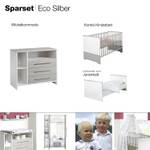 Babyzimmer Eco Silber (2-teilig) Weiß/ Pinie-Silber Dekor
