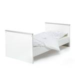 Babybett Eco Pinie-Silber Dekor/Weiß - mit Umbauseiten