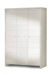 Kleiderschrank Eco Stripe Weiß - Breite: 126 cm - 3 Türen