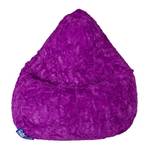 Poltrona sacco Fluffy L Tessuto peluche - Viola