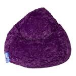 Zitzak Fluffy L auberginekleurig geweven pluche - Aubergine