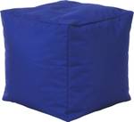 Pouf Scuba Cube Tissu bleu foncé