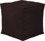 Pouf Scuba Cube Tissu marron