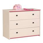 Commode Smoozy (roze of blauw) draaibare randen - wit gelakt