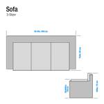 Sofa Redwick (3-Sitzer) Echtleder Rot