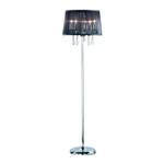 Lampadaire Cecil Noir - Transparent - Textile - Hauteur : 150 cm