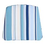 Coussin de chaise Sina Bleu / Rayures - 47 x 43 x 4 cm - Sans bandes de fixation